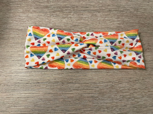 Rainbow hearts adult (gently used)