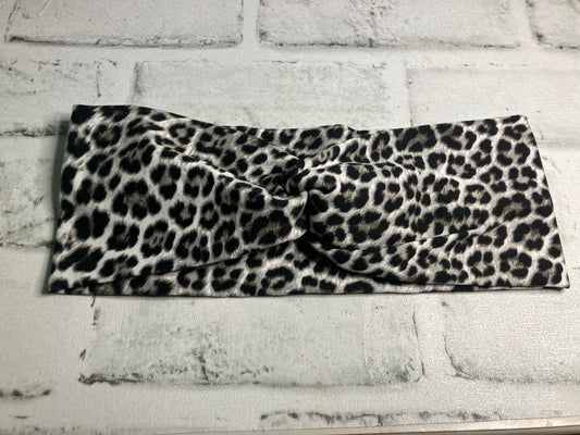 Grey leopard child headbands