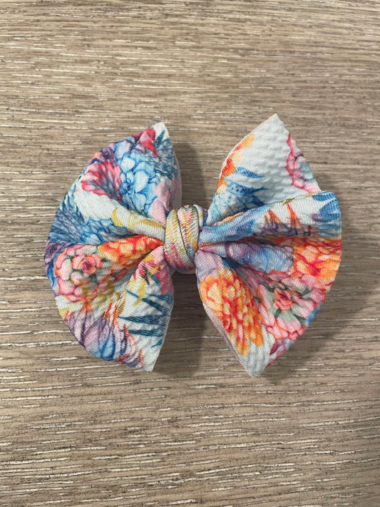 Summer flower clip bow