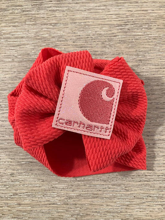 Hot pink newborn workwear bow wrap