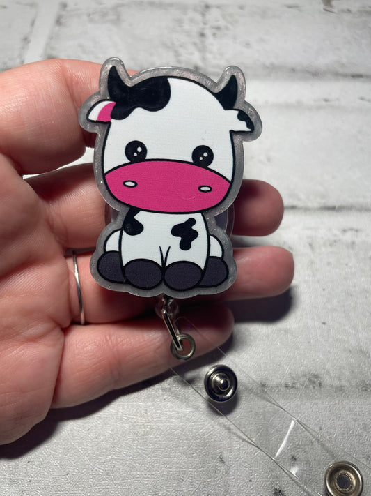 Cow badge reels