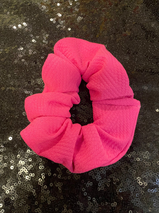 Hot pink scrunchies