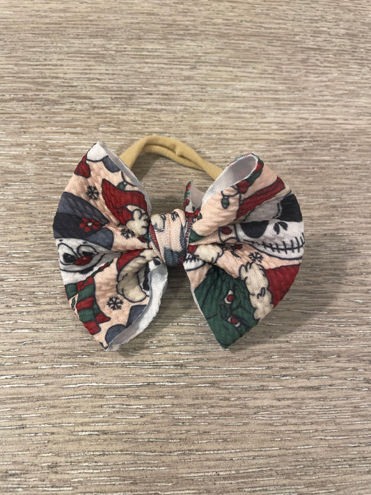 NBC mean guy snowman nylon bow🧡