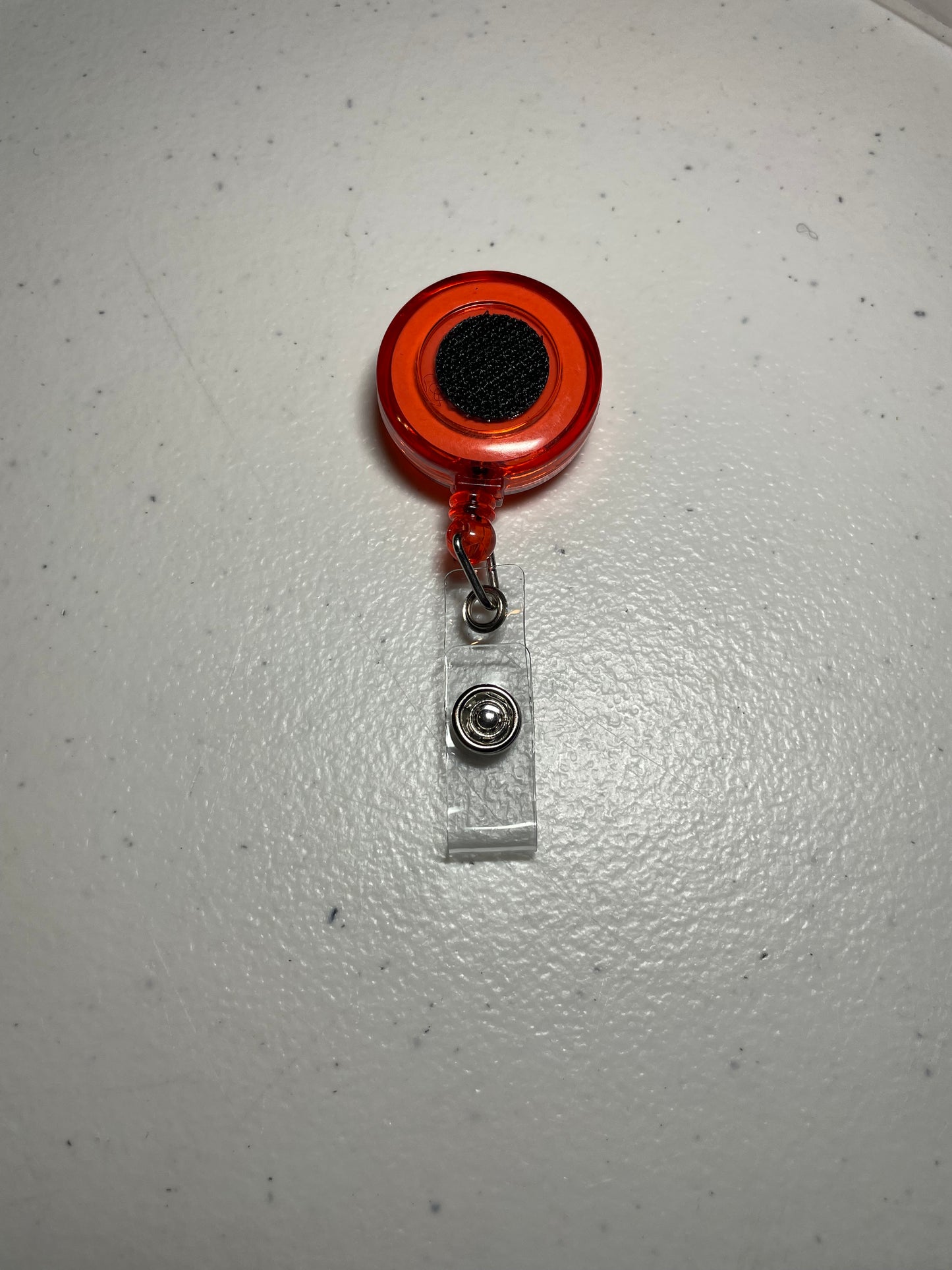 Red clear badge reel base