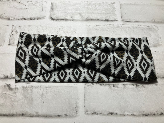 Aztec leopard child headbands