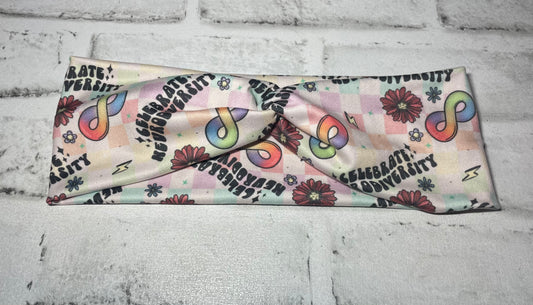 Celebrate neurodiversity headbands adult💚