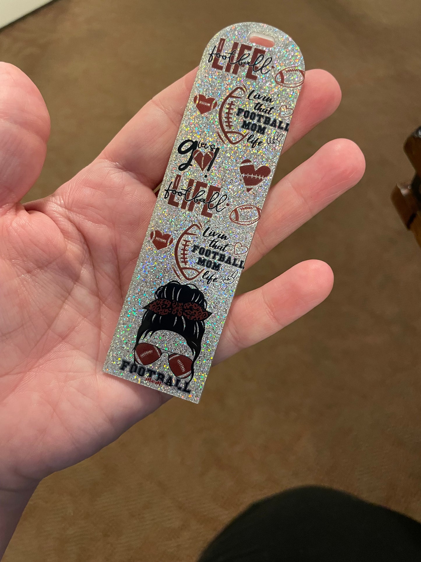 Football mom bookmark