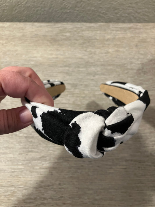 Black top knot headbands