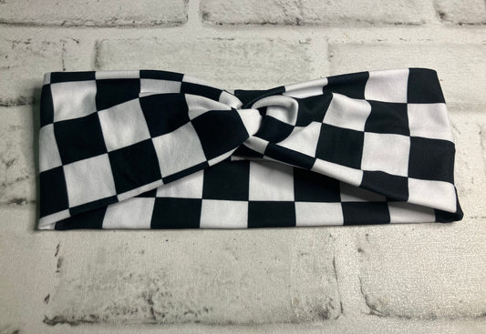 Checkered adult headbands