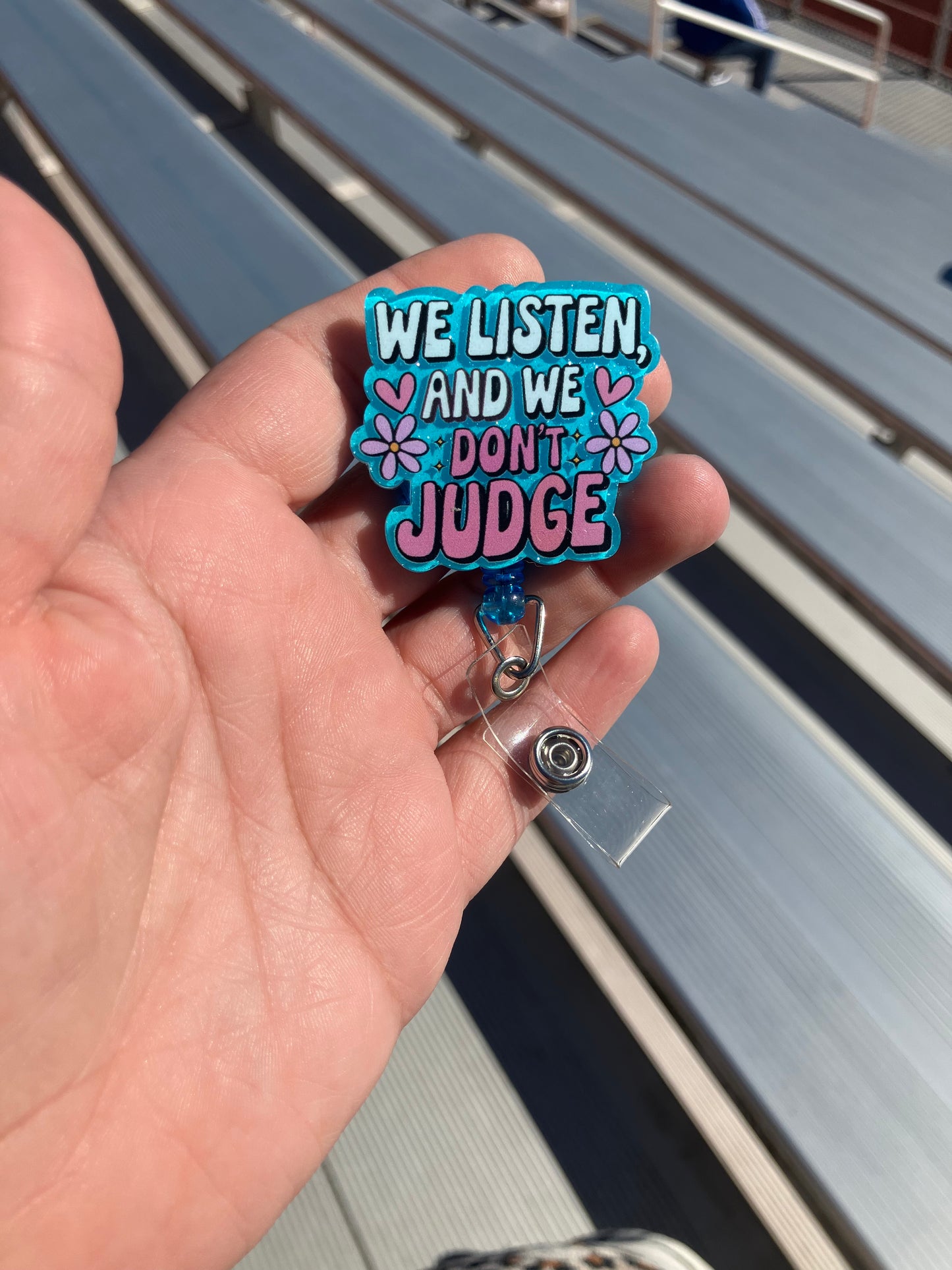 We listen and we judge badge reel