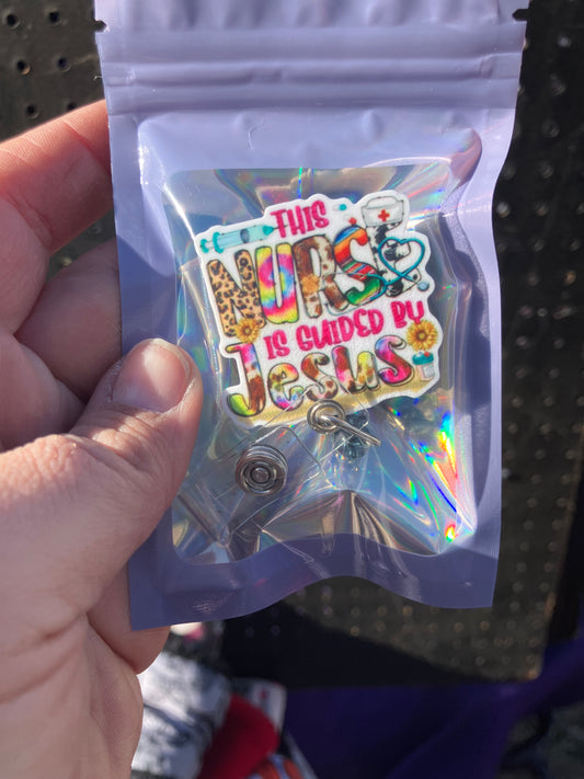 This nurse is guided by Jesus badge reels