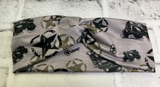 Gray off-road child headbands