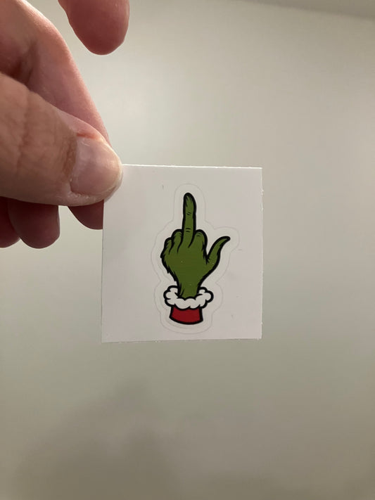 Mean guy middle finger sticker