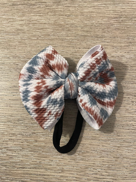 Vintage patriotic tie dye nylon bow