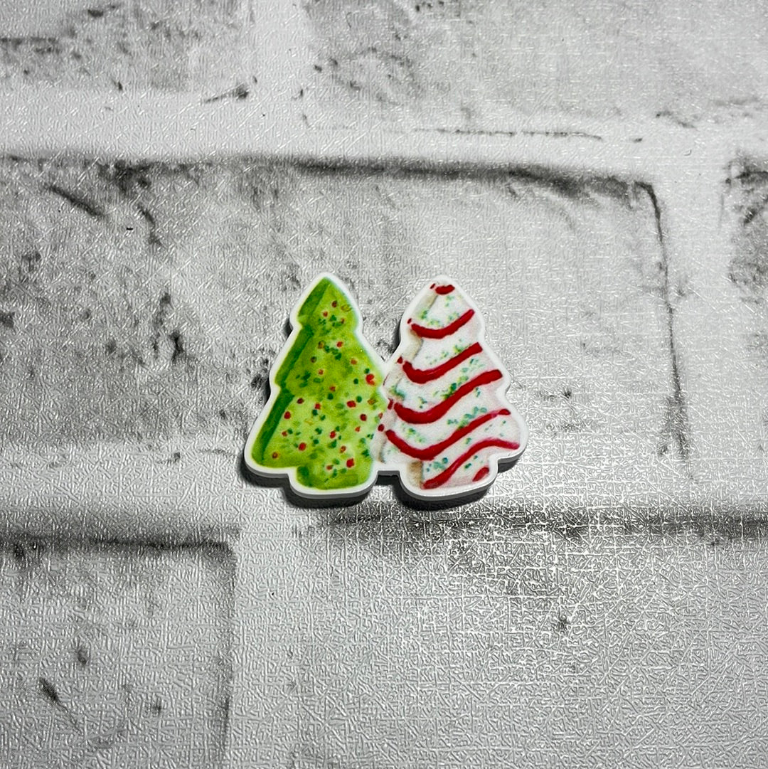 Christmas cake and green brownie topper