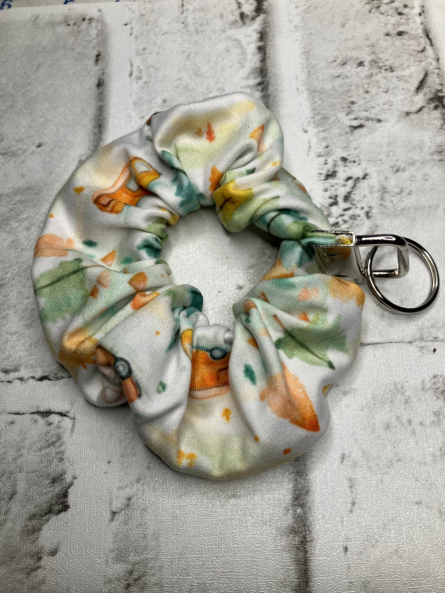 Camping scrunchie keychains