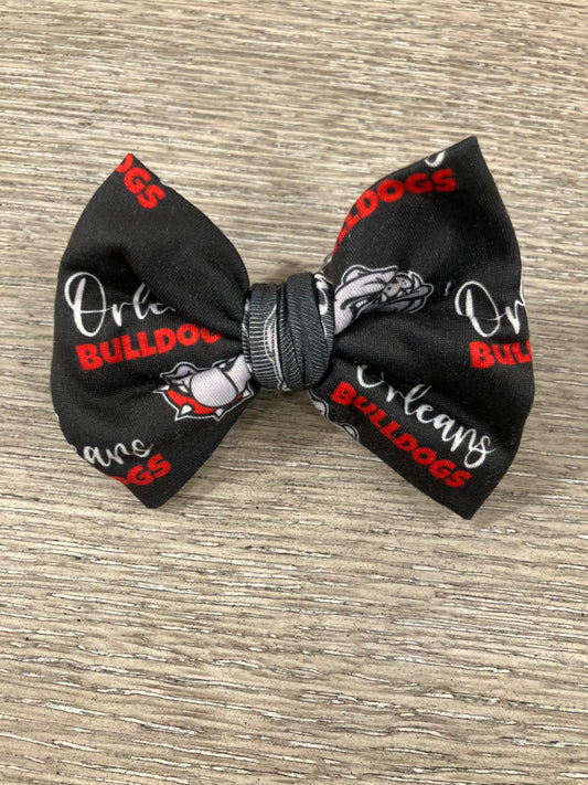 Orleans black clip bow