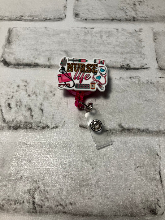 Nurse life badge reel