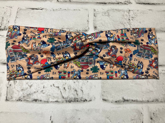 Blue dogg park child headbands