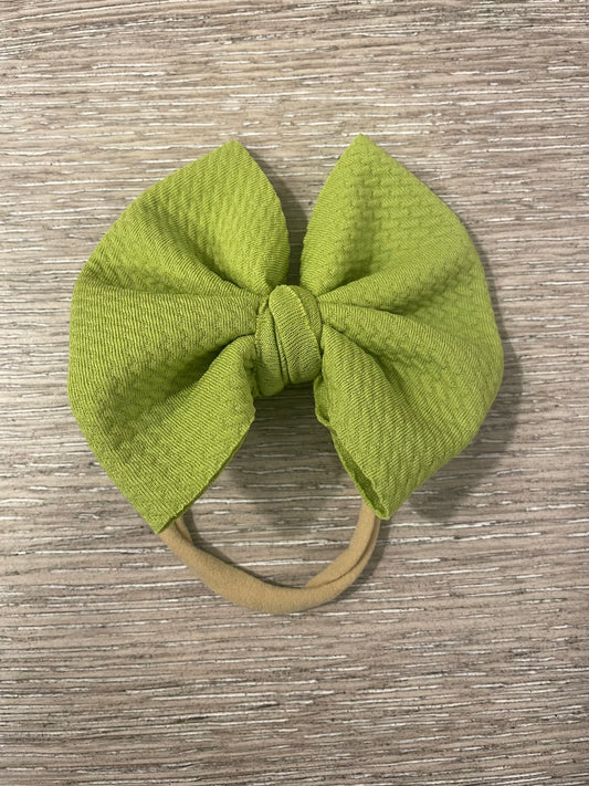 Green nylon bow