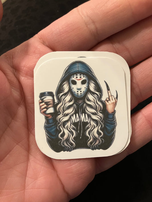 Blonde mama jason stickers