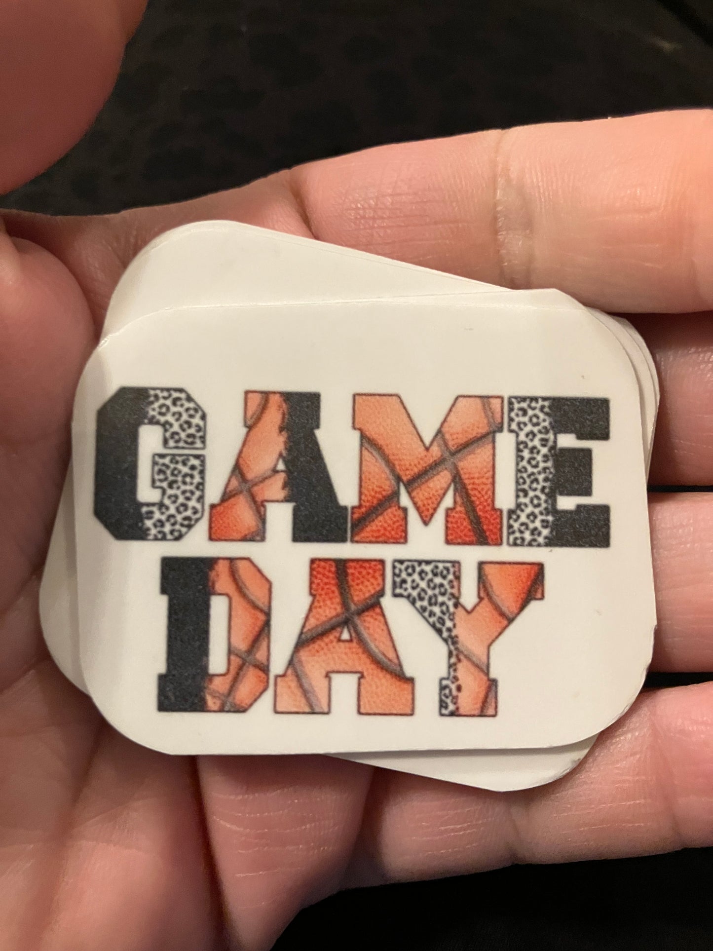 Basketball game day stickers