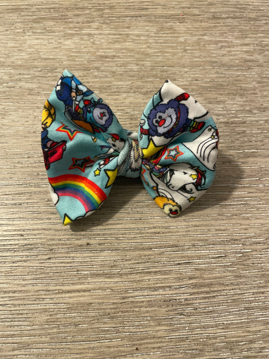 Rainbow brite clip bow🧡