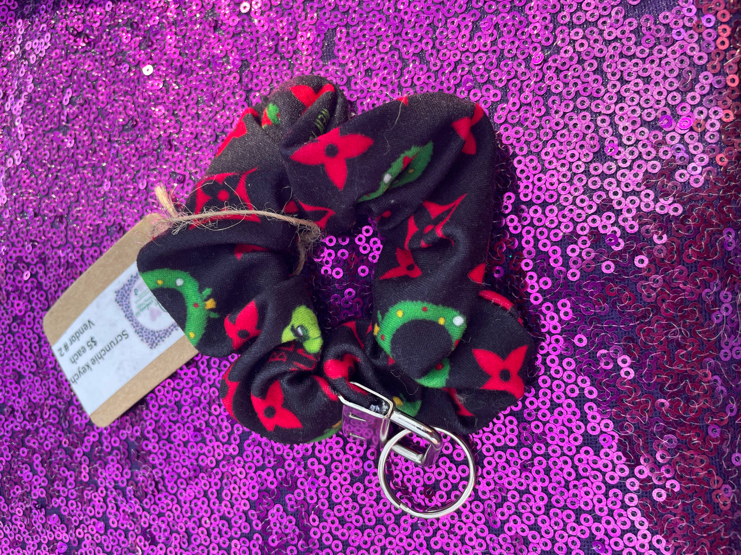 Blah blah happy new year Scrunchie keychain