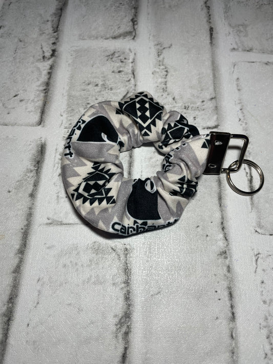 Aztec workwear scrunchie keychain