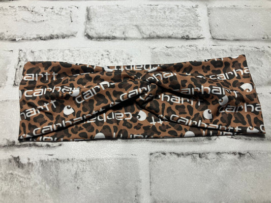 Leopard workwear adult ear warmers