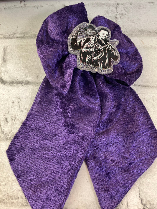 Purple velvet horror sailor bow