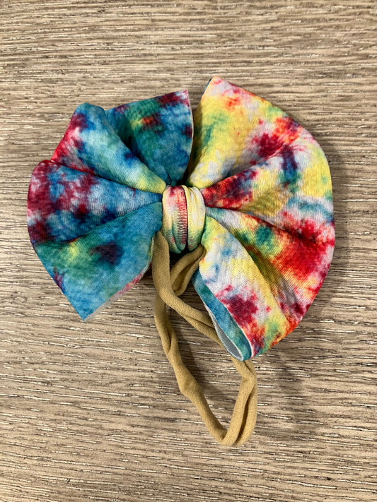 Tie dye nylon bow