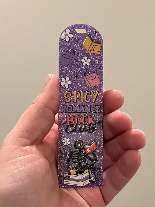 Spicy romance book club purple bookmarks