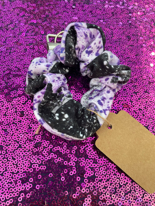 Purple cow scrunchie keychain