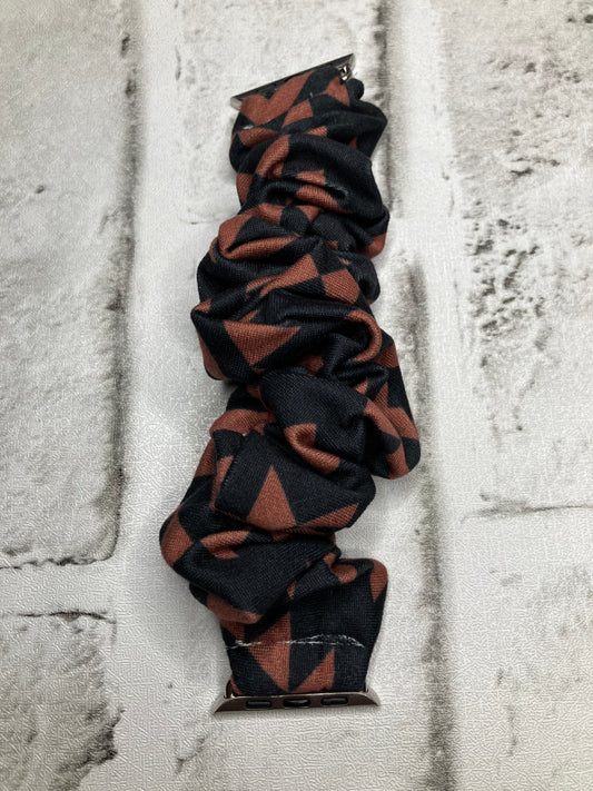 Black and brown Aztec 38/40/41mm scrunchie apple watch bands