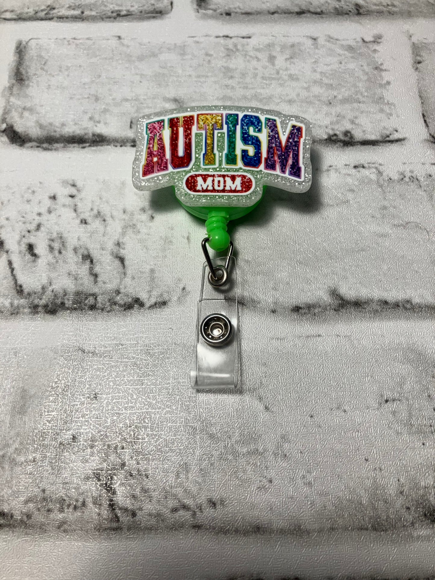 Autism mom badge reels
