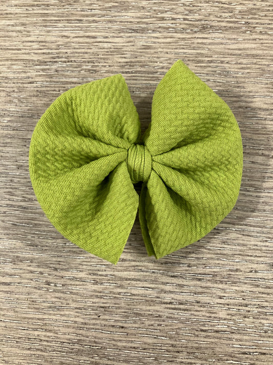 Olive green clip bows