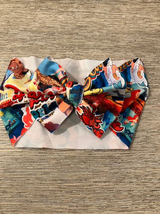 Princes underwater toddler bow wrap