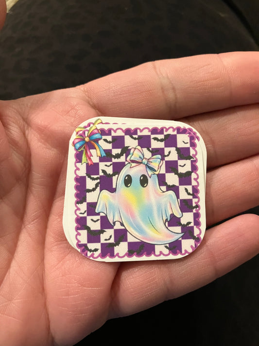 Purple ghost stickers