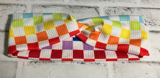 Bright rainbow check child