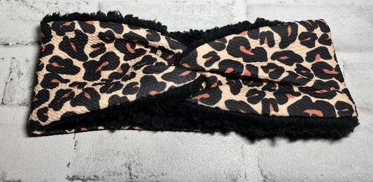 Leopard adult ear warmer