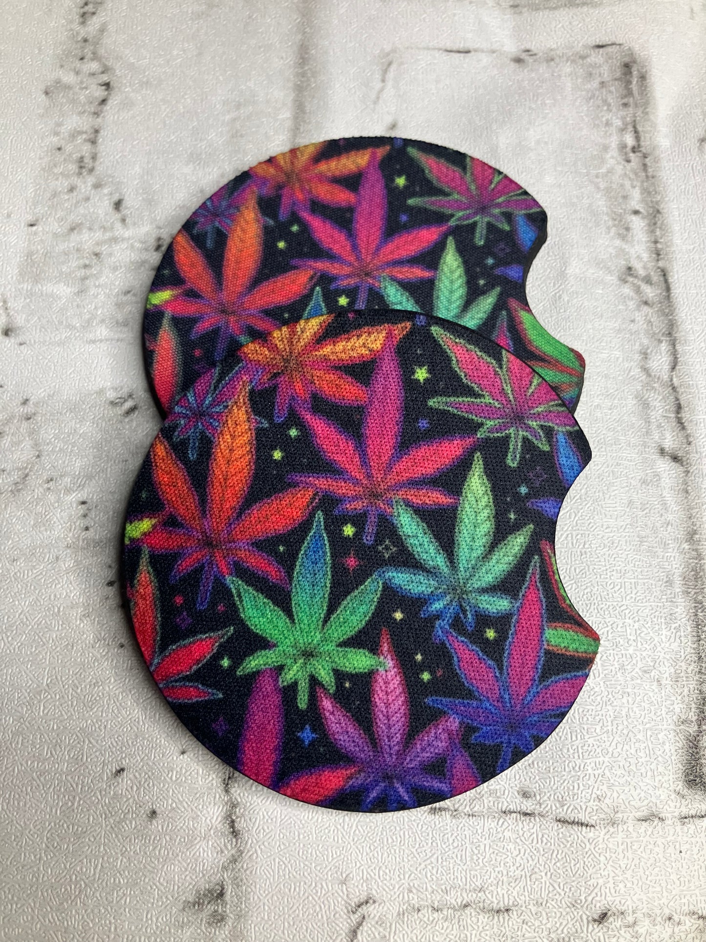 Rainbow 420 car coasters
