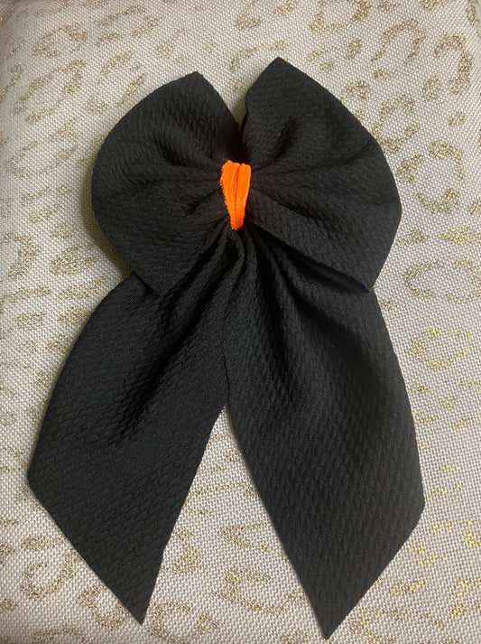 Black with orange sailor bows