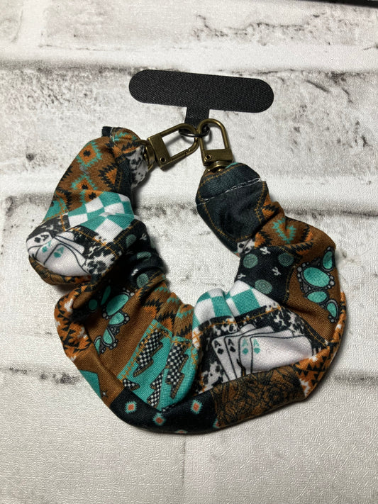 Western scrunchie keychain phone holders
