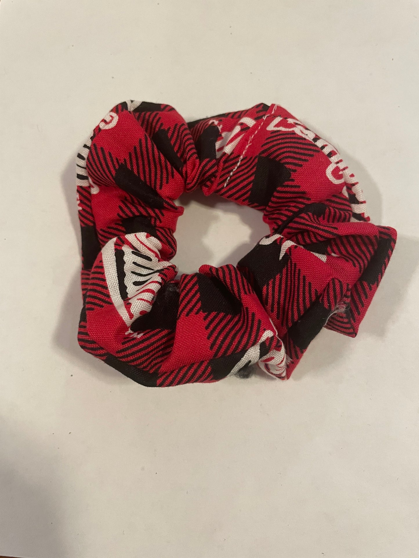 Indiana plaid scrunchies