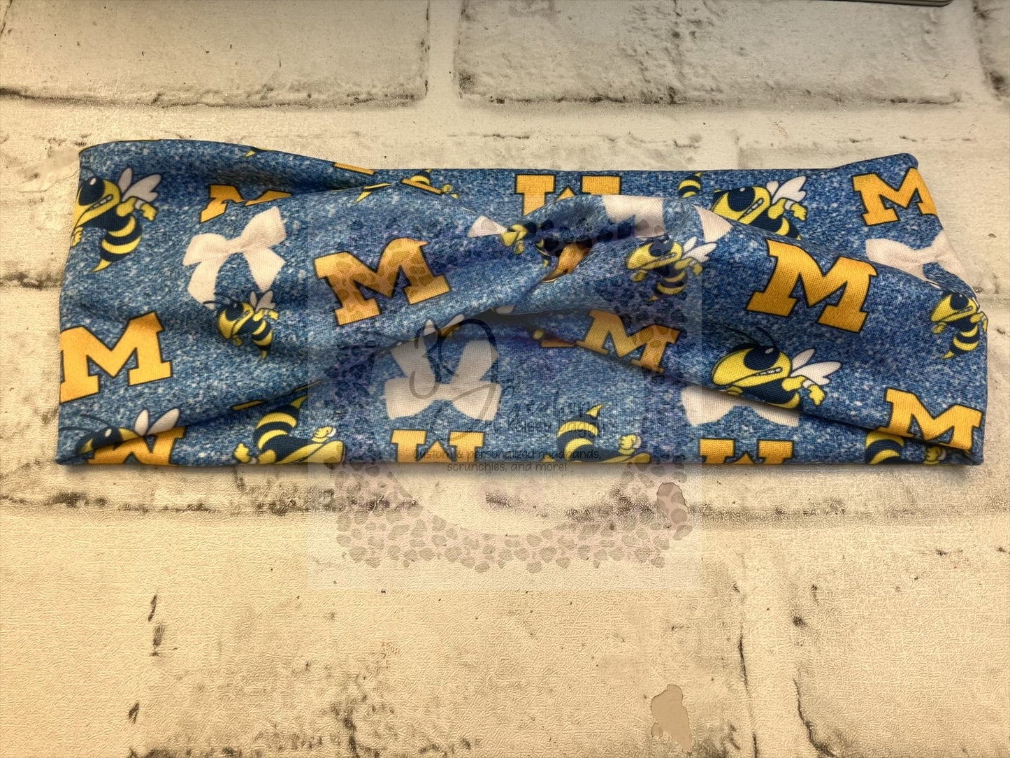 Mitchell blue child headbands
