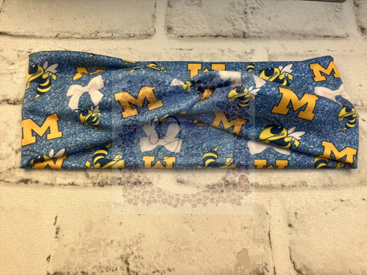 Mitchell blue child headbands