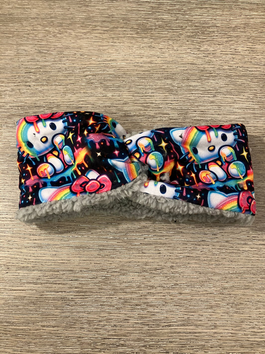 Rainbow kitty child ear warmers💜!