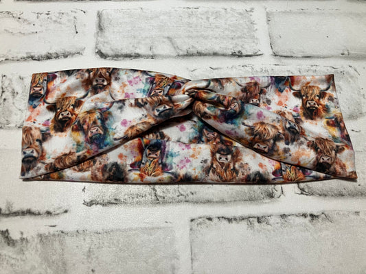 Highland cow adult headbands