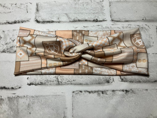 Blue collar beige child headbands